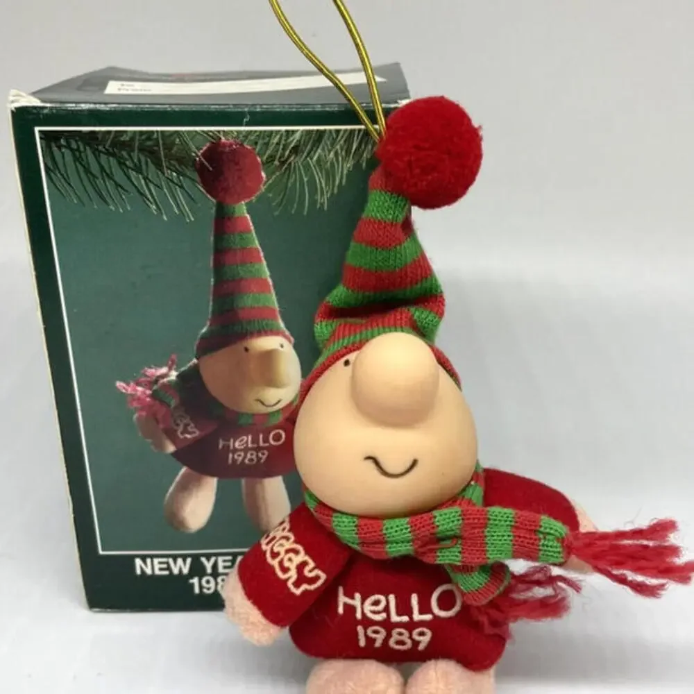 New Year Ziggy‎ Christmas Ornament in Box Vintage 1988 American Greetings
